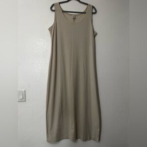 Peruvian Connection Beige Maxi Dress Size XL